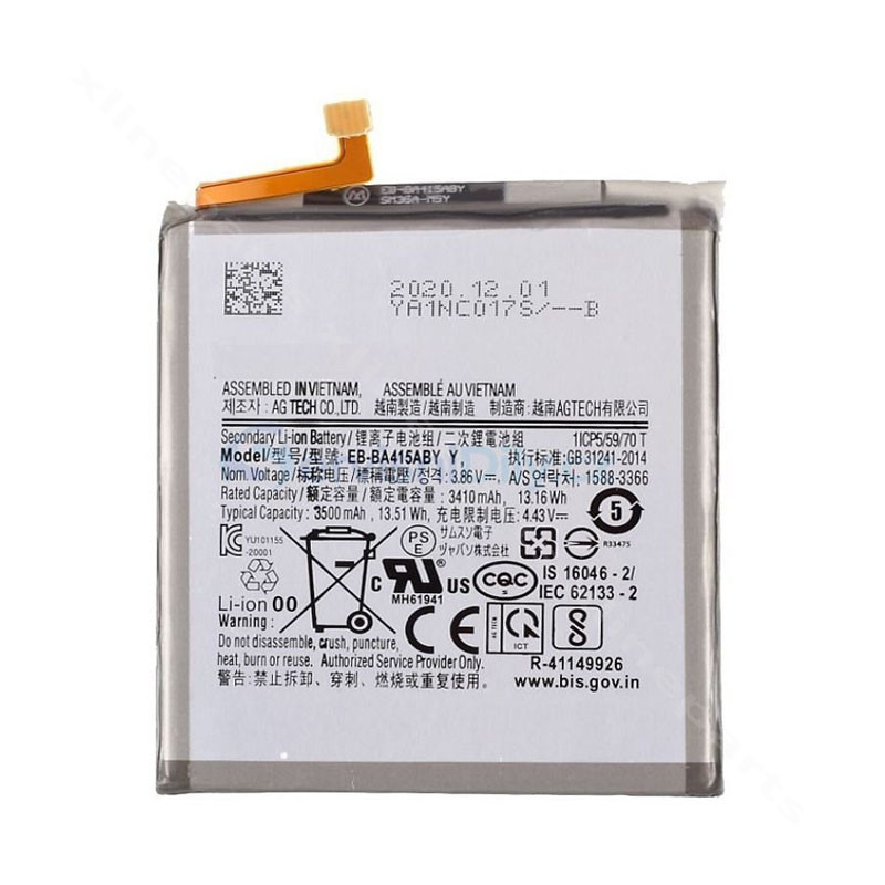 PT8c9u95CJZfXEMgNYFI5ARkAjVPOyWct6I8Flmi Μπαταρία Για Samsung OEM EB-BA415ABY - 3500mAh για Galaxy A41 (Bulk) - Image 1