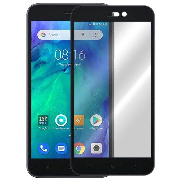 RedmiGo_TemperedBlack-600x600 Προστασία Οθόνης Full Face Tempered Glass για Xiaomi Mi Play Χρώμα: Μαύρο - Image 1