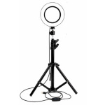 LED Selfie Ring Light 16cm Τρίποδο Φωτογραφικό με 3 Αποχρώσεις