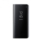 Θήκη Clear View Cover OEM για Huawei P40 Lite E - Μαύρο
