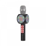 WS-1816 Ασύρματο bluetooth μικρόφωνο με ενσωματωμένο ηχείο, karaoke και disco light Μαύρο