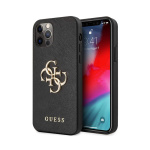 Guess Hard Case Saffiano 4G Metal Logo για Apple iPhone 13 Pro - Μαύρο