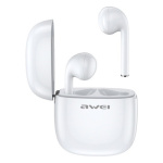 Ασύρματα ακουστικά Awei T28 Bluetooth V5.0 με θήκη φόρτισης White