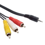 Audio Cable 3.5mm male – 3 RCA male 1M