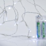 20 Διακοσμητικά Φωτάκια LED Μπαταρίας 1.90 m – LED Ψυχρό Λευκό