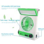 JR5591 Solar Light Fan (White/Green)