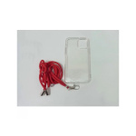 OEM Silicone Θήκη Για Apple Iphone 13 Mini - Διάφανη Με Κόκκινο Λουράκι