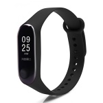 Λουράκι Σιλικόνης για Xiaomi (Mi Band 3/Mi Smart Band 4) - Xρώμα: Μάυρο