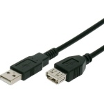Cable USB-A male - USB-A female 1.5m