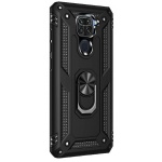 Θήκη Motomo Tough Armor With Ring για Xiaomi Redmi Note 9 - Μαύρο