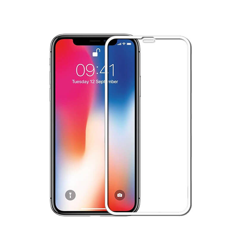 tempered-glass-iphone-DemoPic-oem-leuko 5D Full Cover Προστασία Οθόνης Tempered Glass 9H για IPHONE XS MAX/11 PRO MAX - Λευκό - Image 1