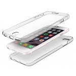 Θήκη Σιλικόνης Μπρος/Πίσω για iPhone 6/6S - Διάφανη