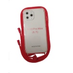 OEM Θήκη Σιλικόνης TPU με Λουράκι Λαιμού για Apple iPhone 12 / 12 Pro Max 6.7 - Διάφανη