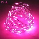 20 Διακοσμητικά Φωτάκια LED Μπαταρίας 1.90 m – Ροζ